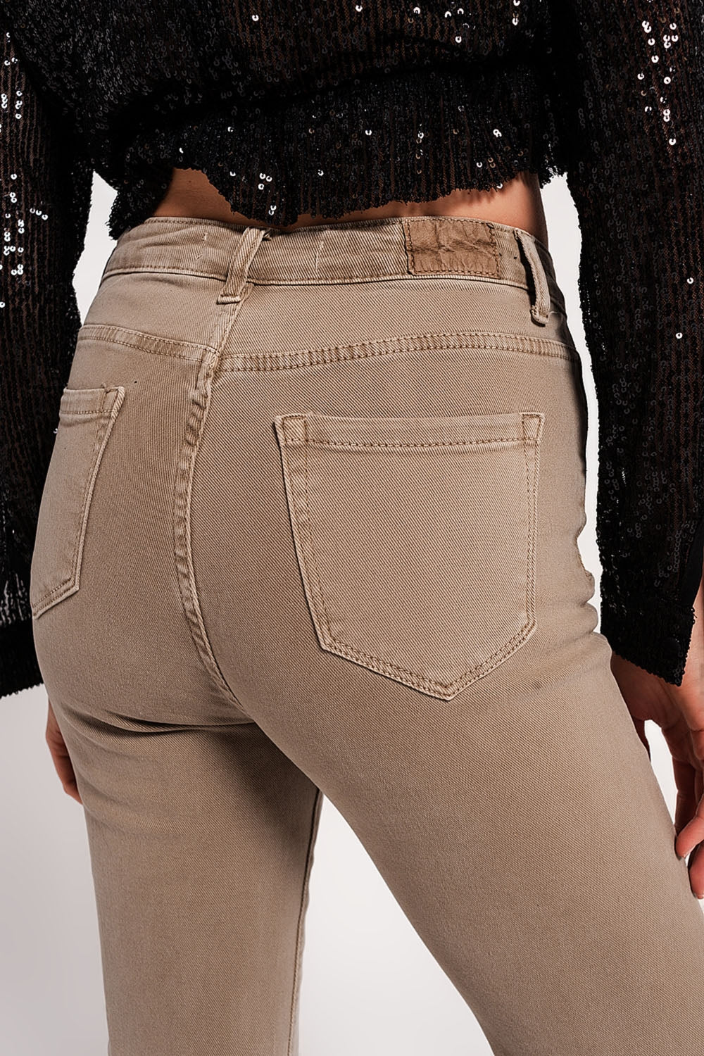 Jean Taille Haute avec Jambe Évasée