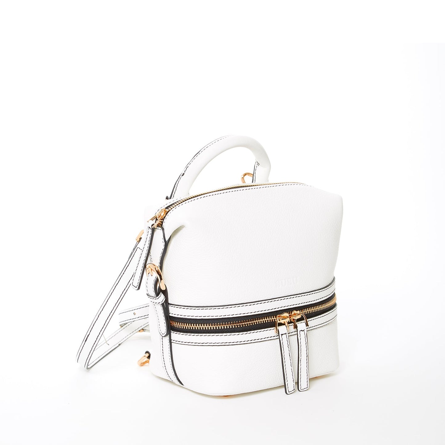 SUSU Ashley – Sac à dos en Cuir Blanc 3-en-1