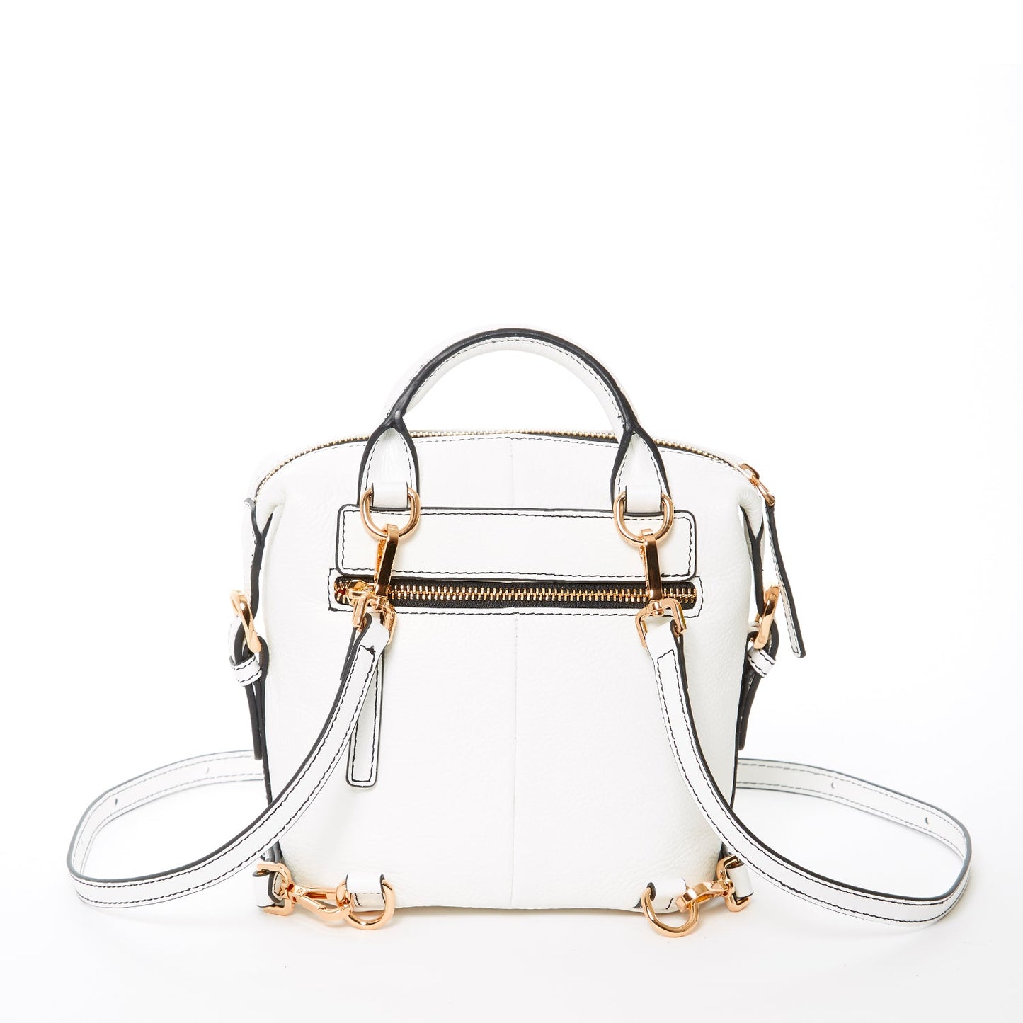 SUSU Ashley – Sac à dos en Cuir Blanc 3-en-1
