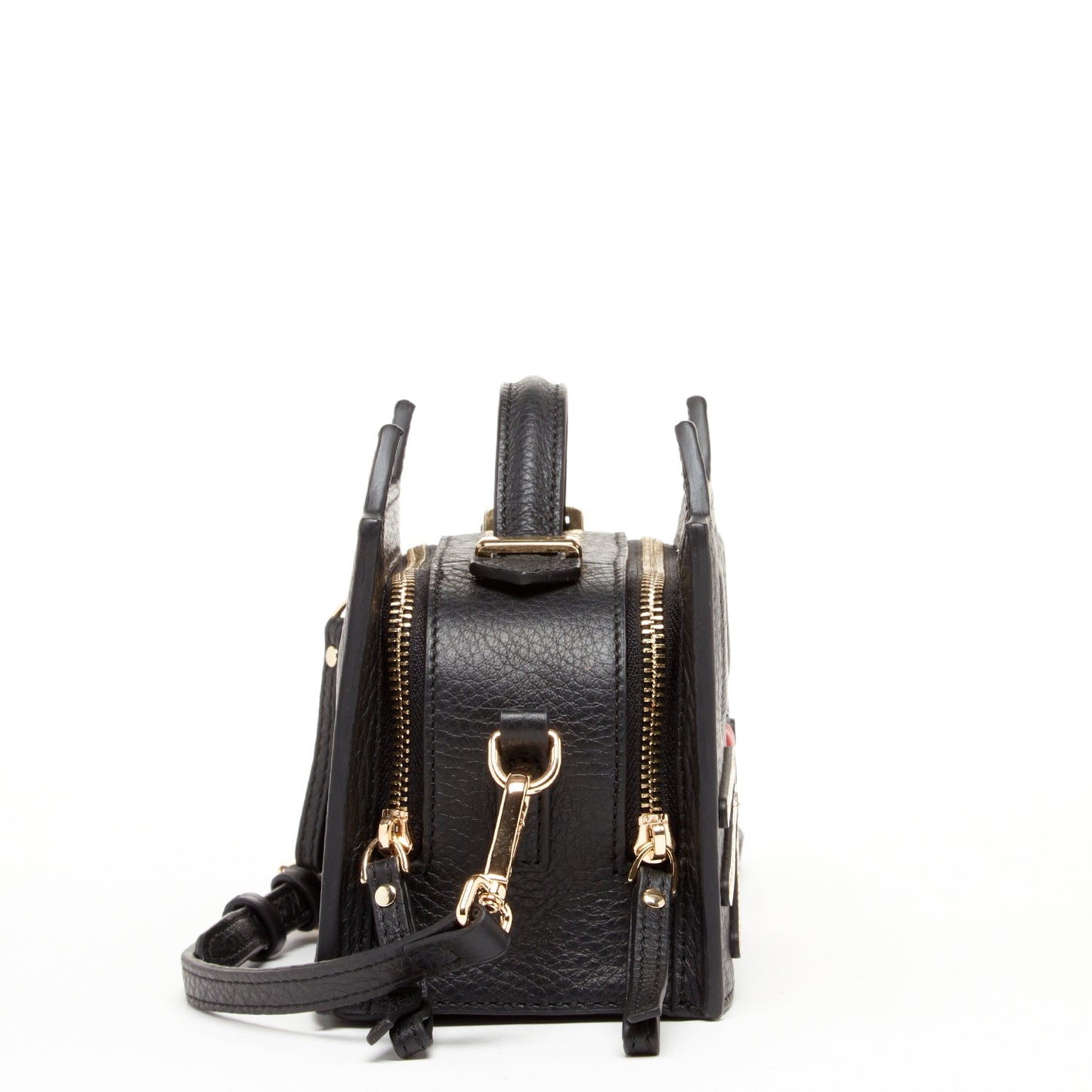 SUSU Sac ludique en Cuir Noir Chat
