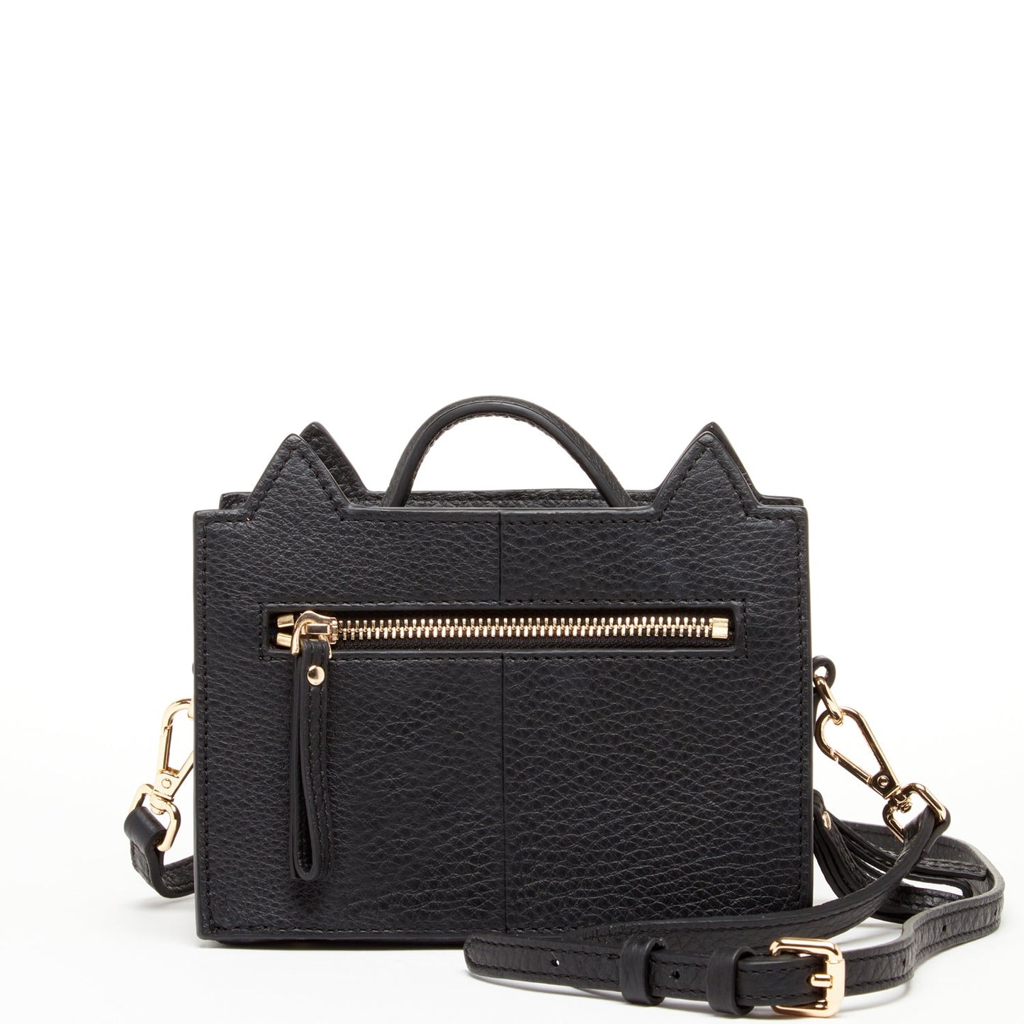 SUSU Sac ludique en Cuir Noir Chat