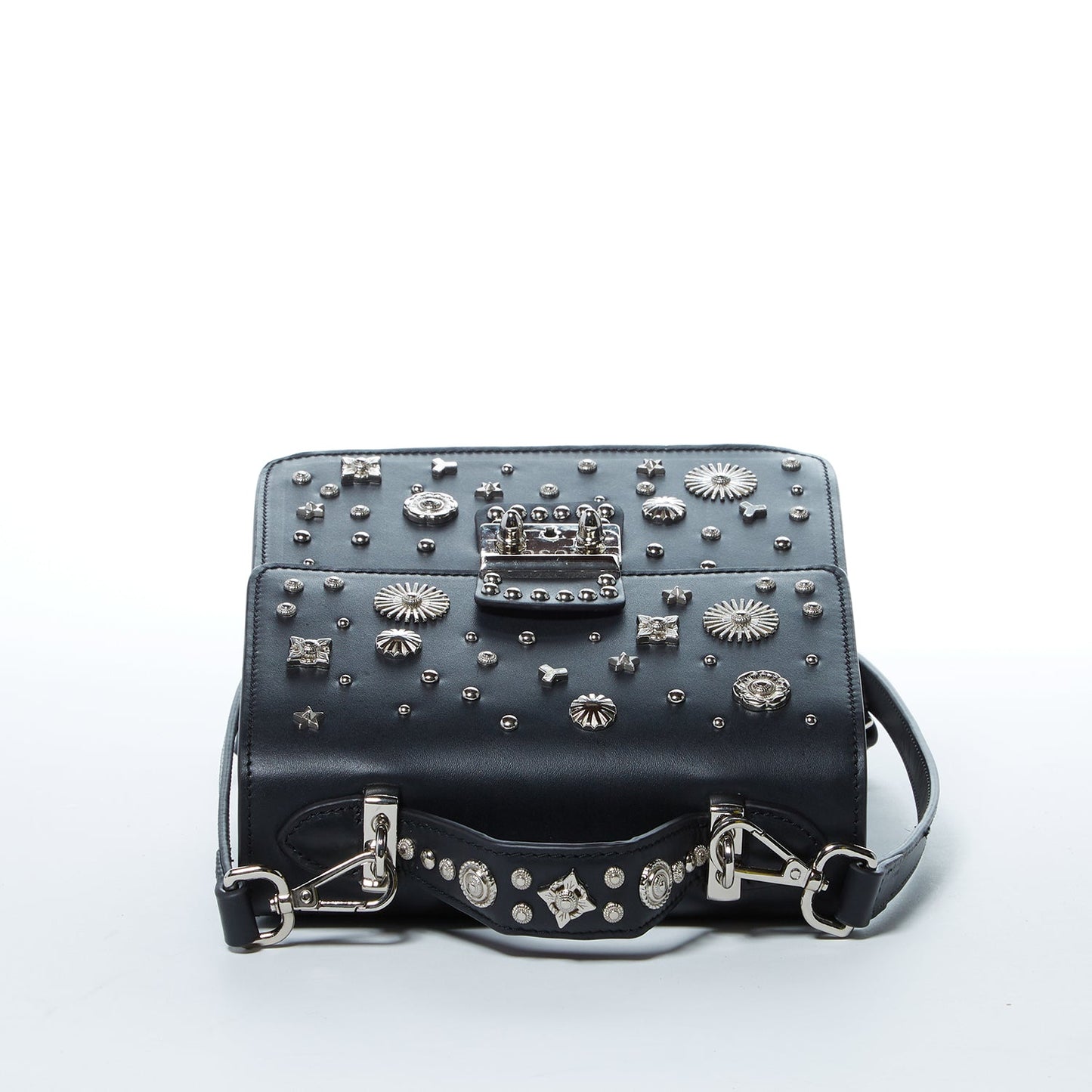 SUSU Hollywood – Sac à dos en Cuir Noir avec bandoulière amovible