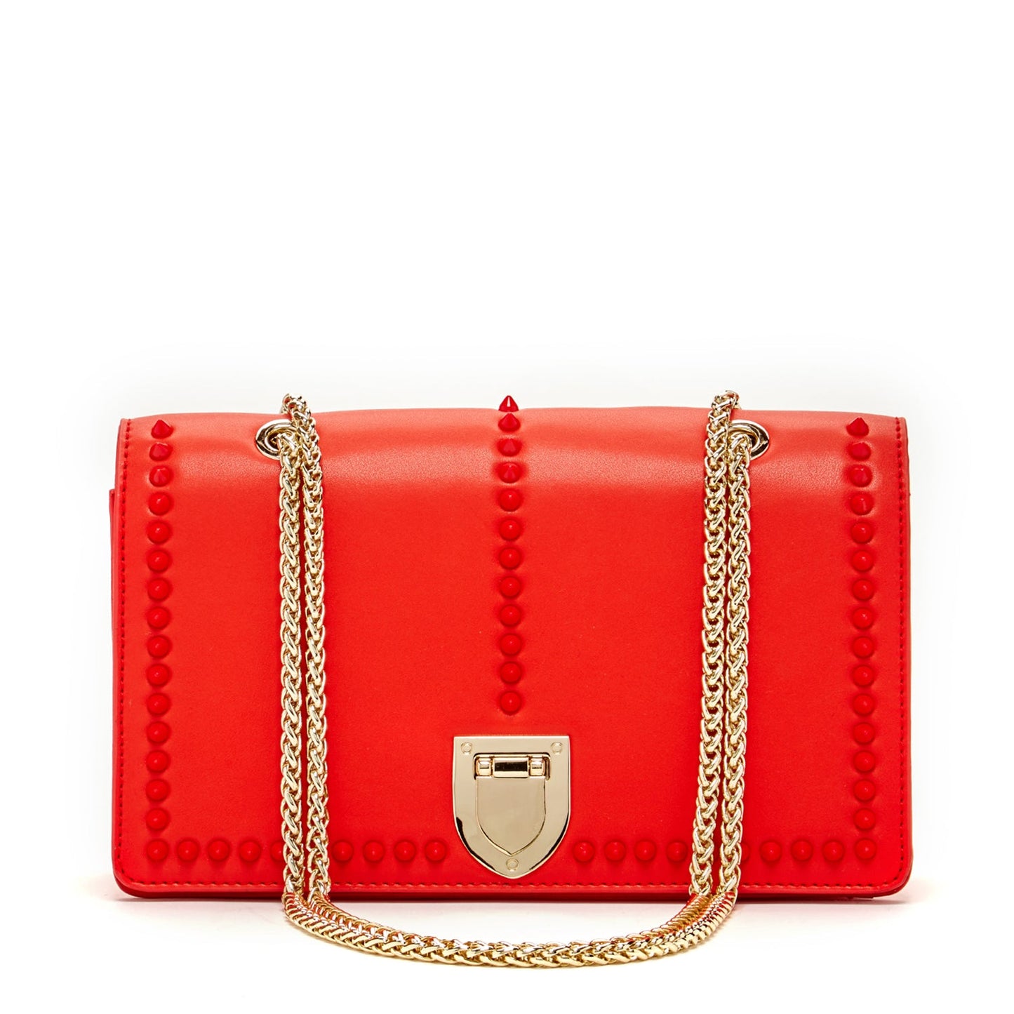 SUSU Josie - Sac en Cuir Rouge avec Chaîne