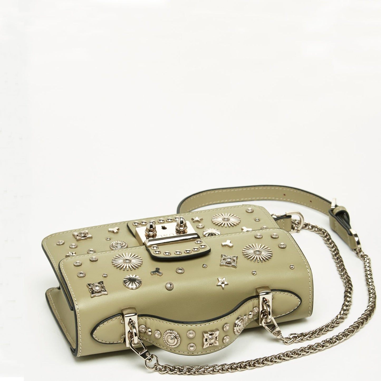 SUSU Hollywood – Sac bandoulière en Cuir Vert sauge