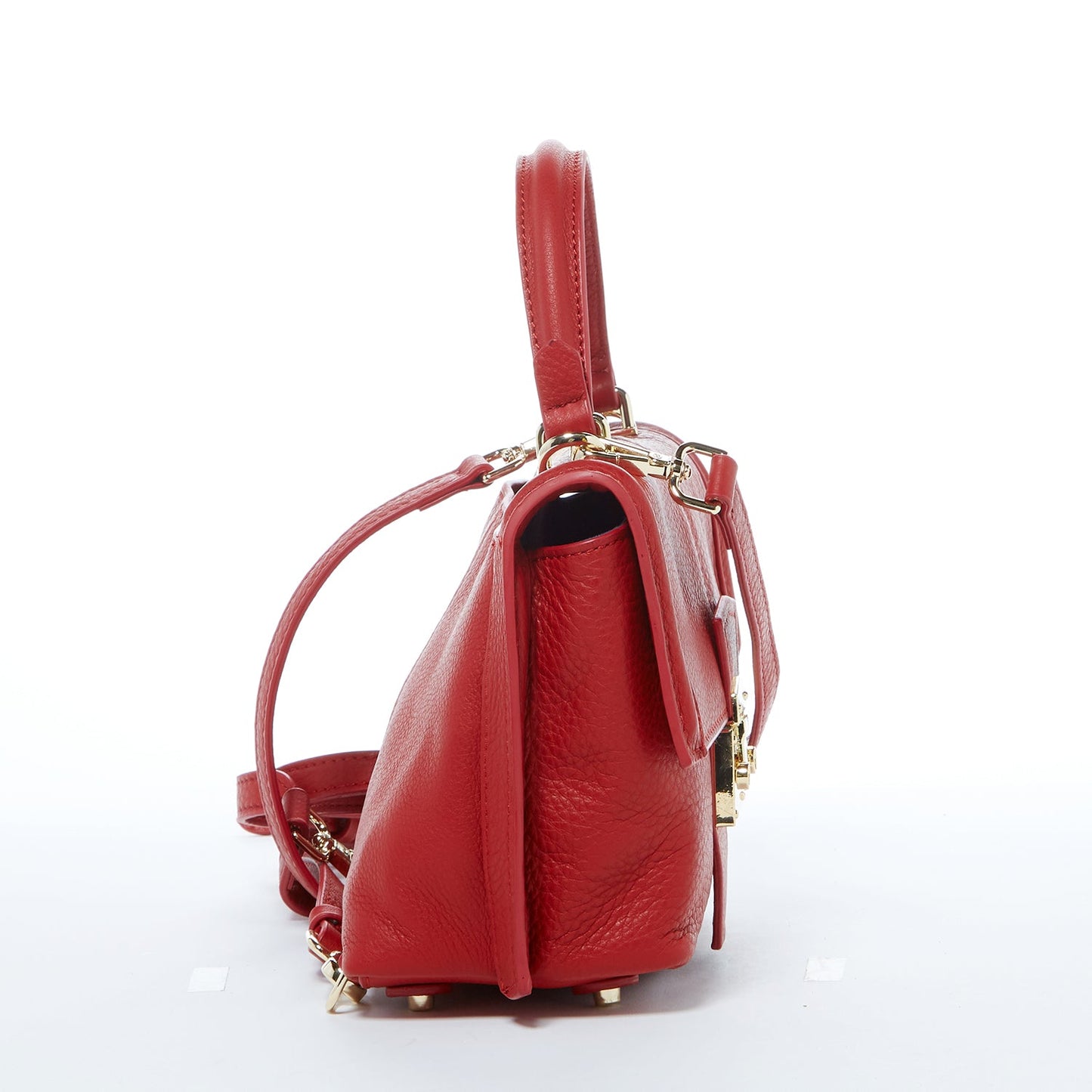 SUSU Linda – Sac à dos en Cuir Rouge Convertible