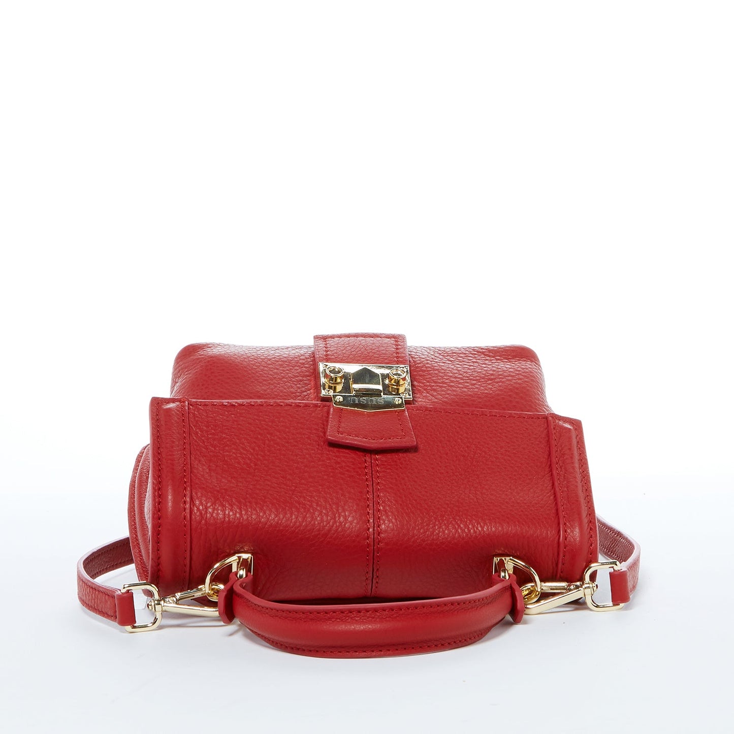 SUSU Linda – Sac à dos en Cuir Rouge Convertible
