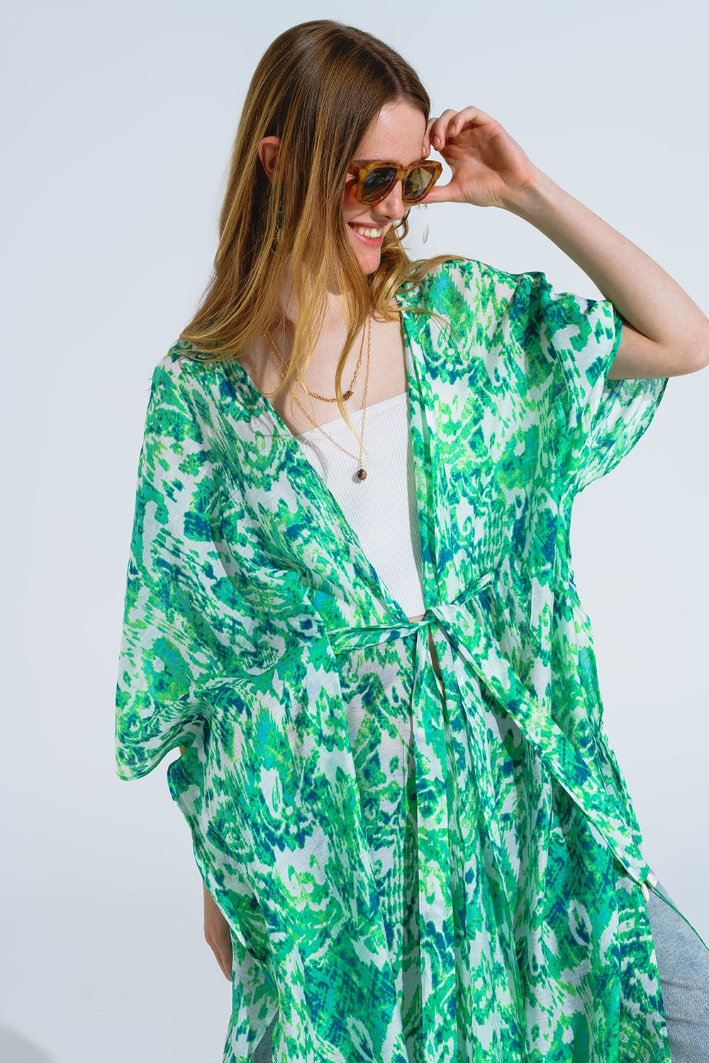 Kimono Long Vert Vibrant
