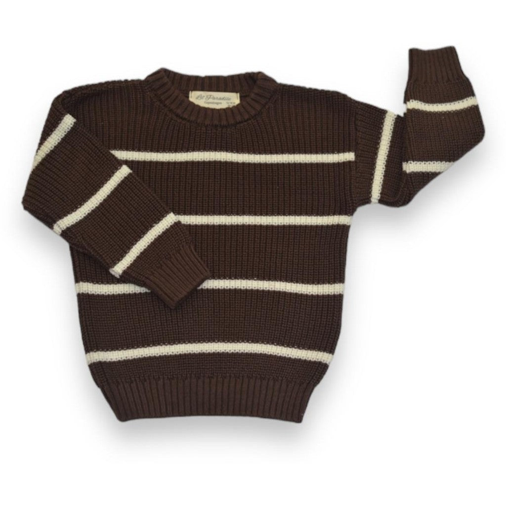 Pull tricoté café pour garçon