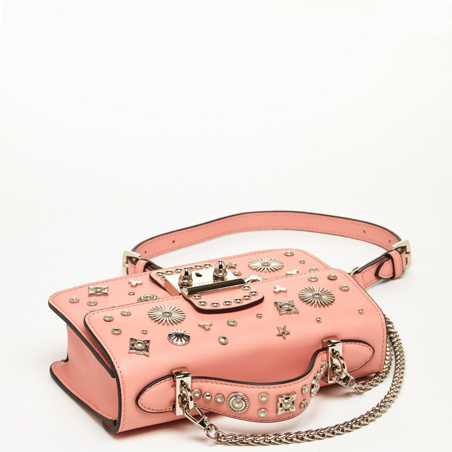 SUSU Hollywood – Sac bandoulière en Cuir Rose pâle