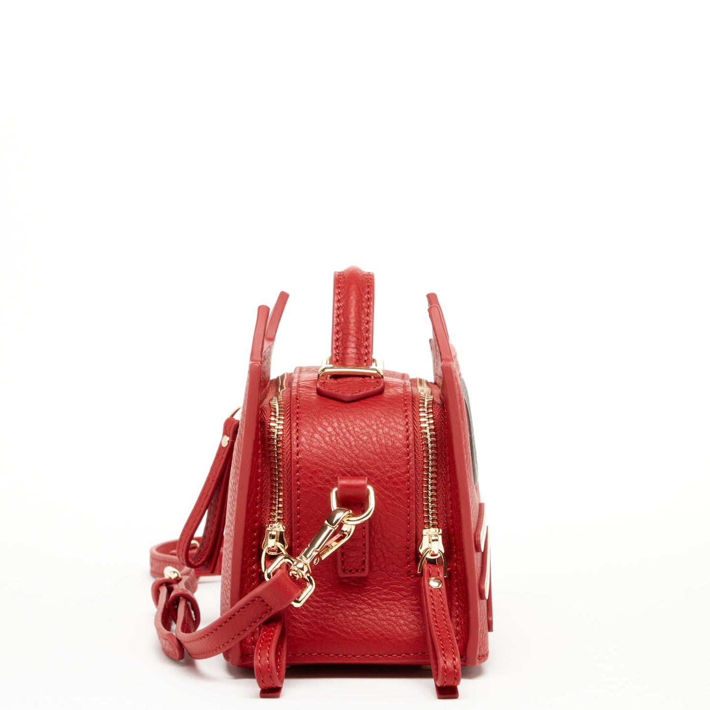 SUSU Sac ludique en Cuir Rouge Chat