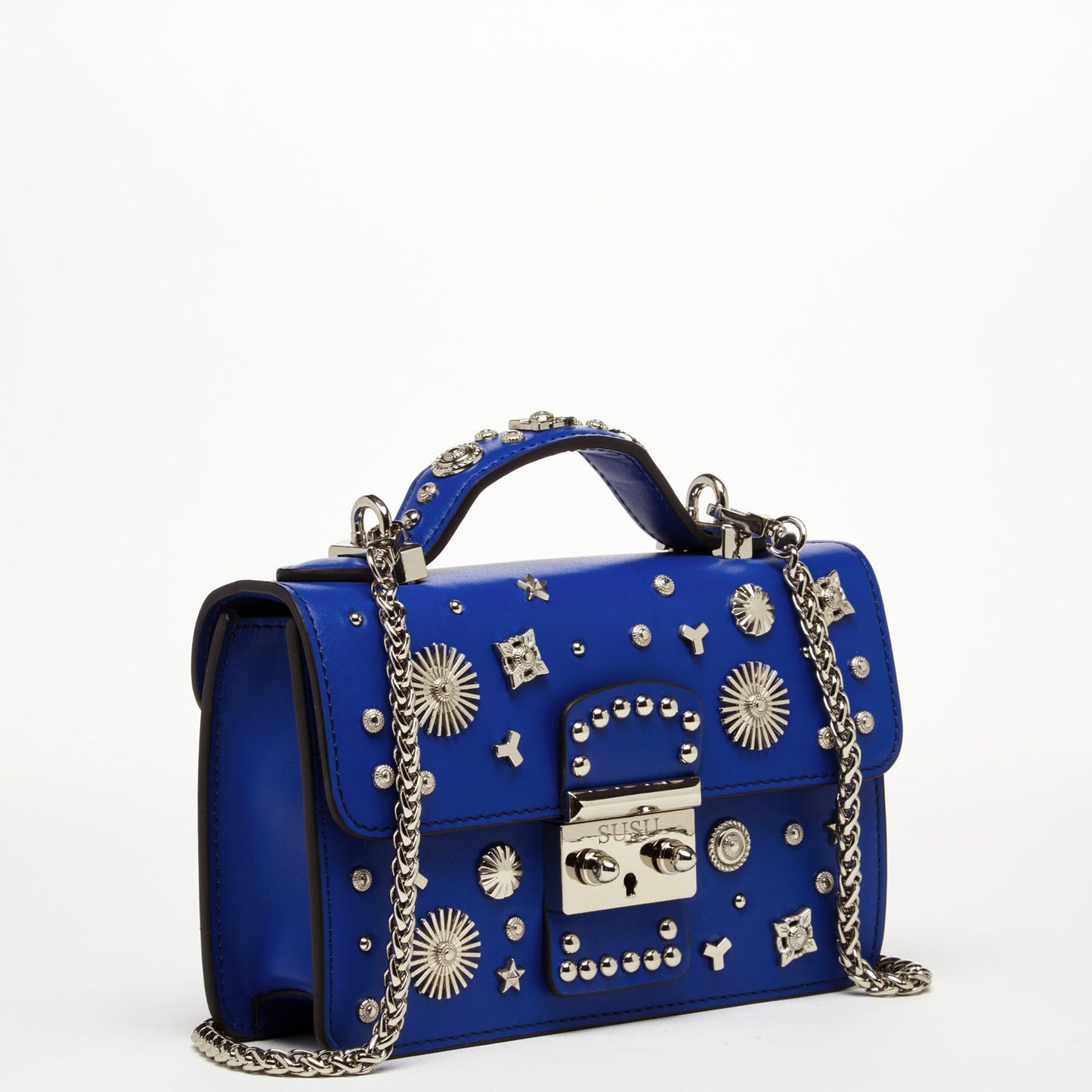 SUSU Hollywood – Sac bandoulière en Cuir Bleu Cobalt