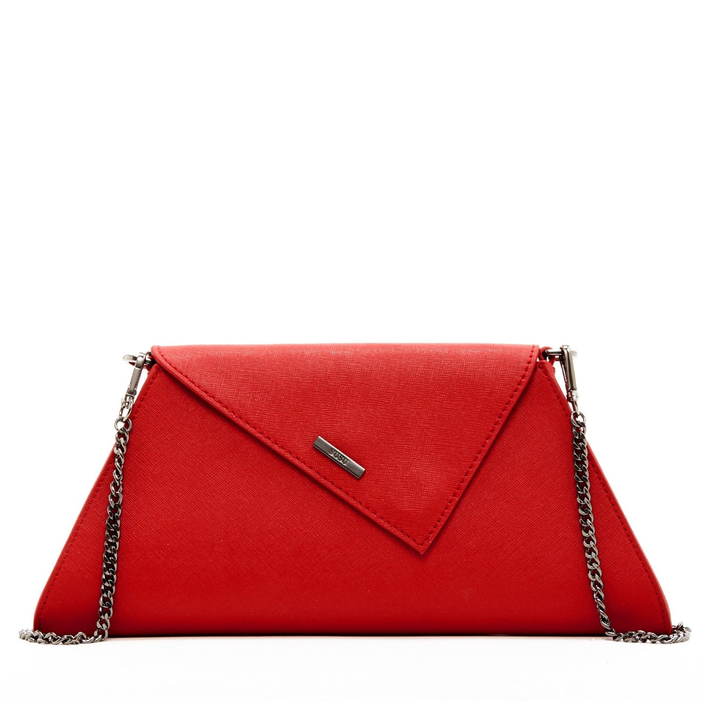 SUSU Angelica – Sac à main en Cuir Saffiano Rouge