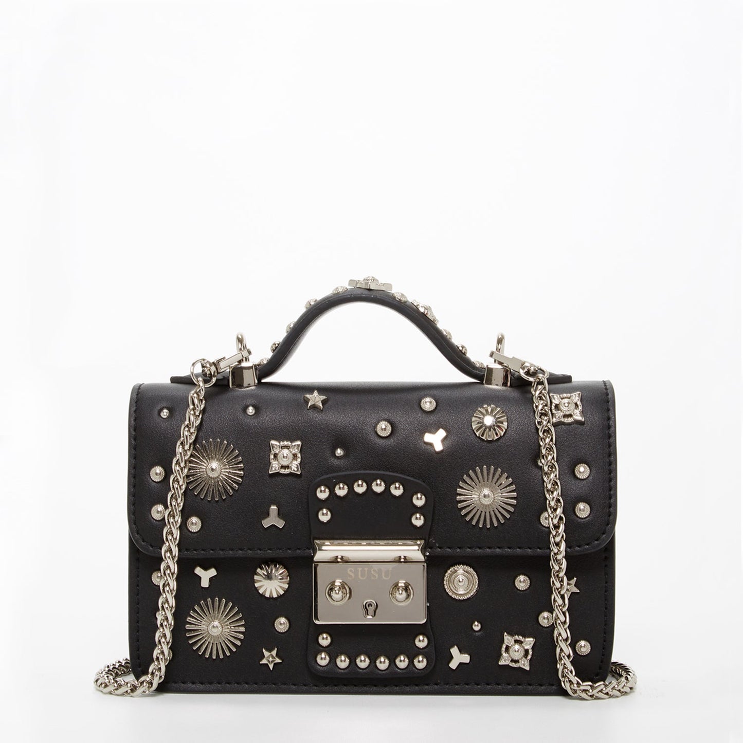 SUSU Hollywood – Sac bandoulière en Cuir Noir