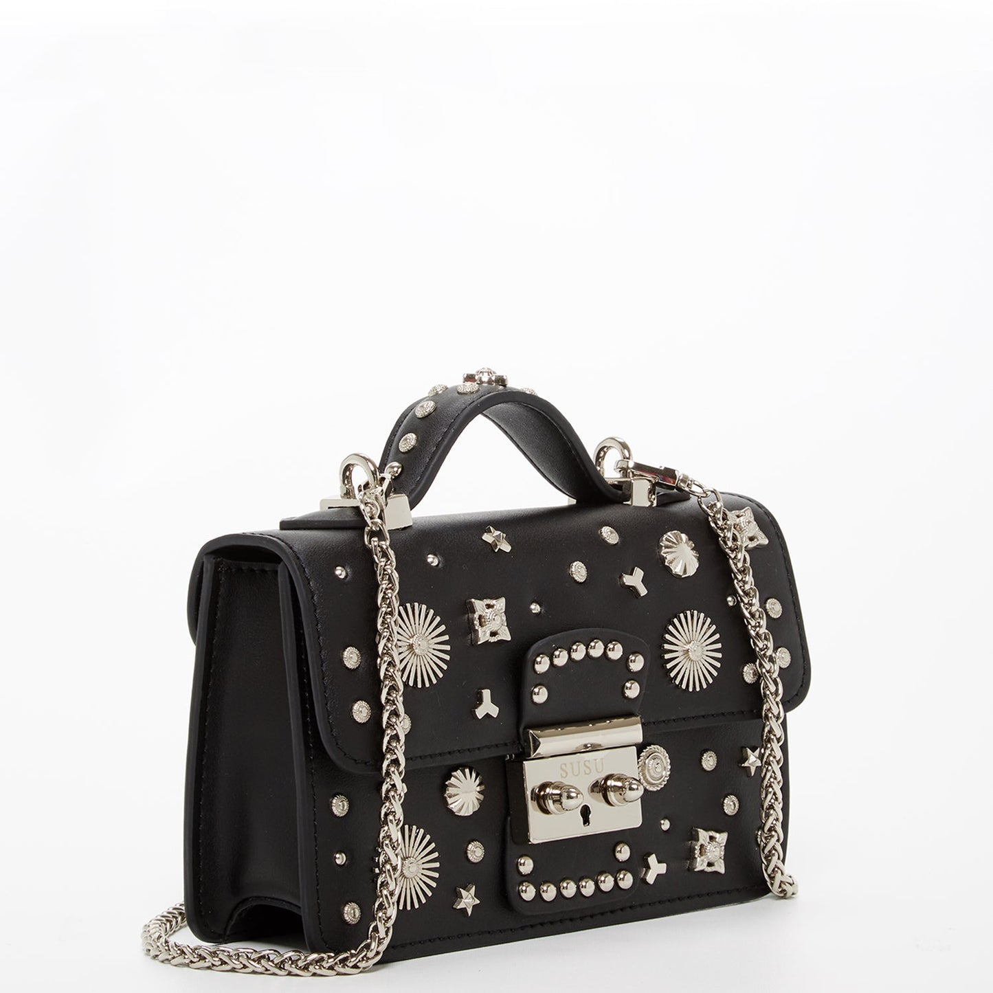 SUSU Hollywood – Sac bandoulière en Cuir Noir