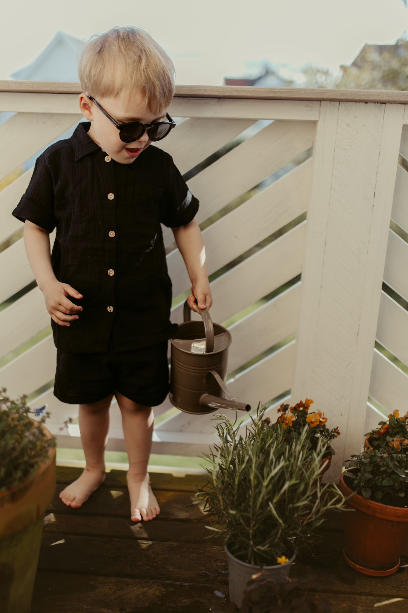Chemise noire pour garçon