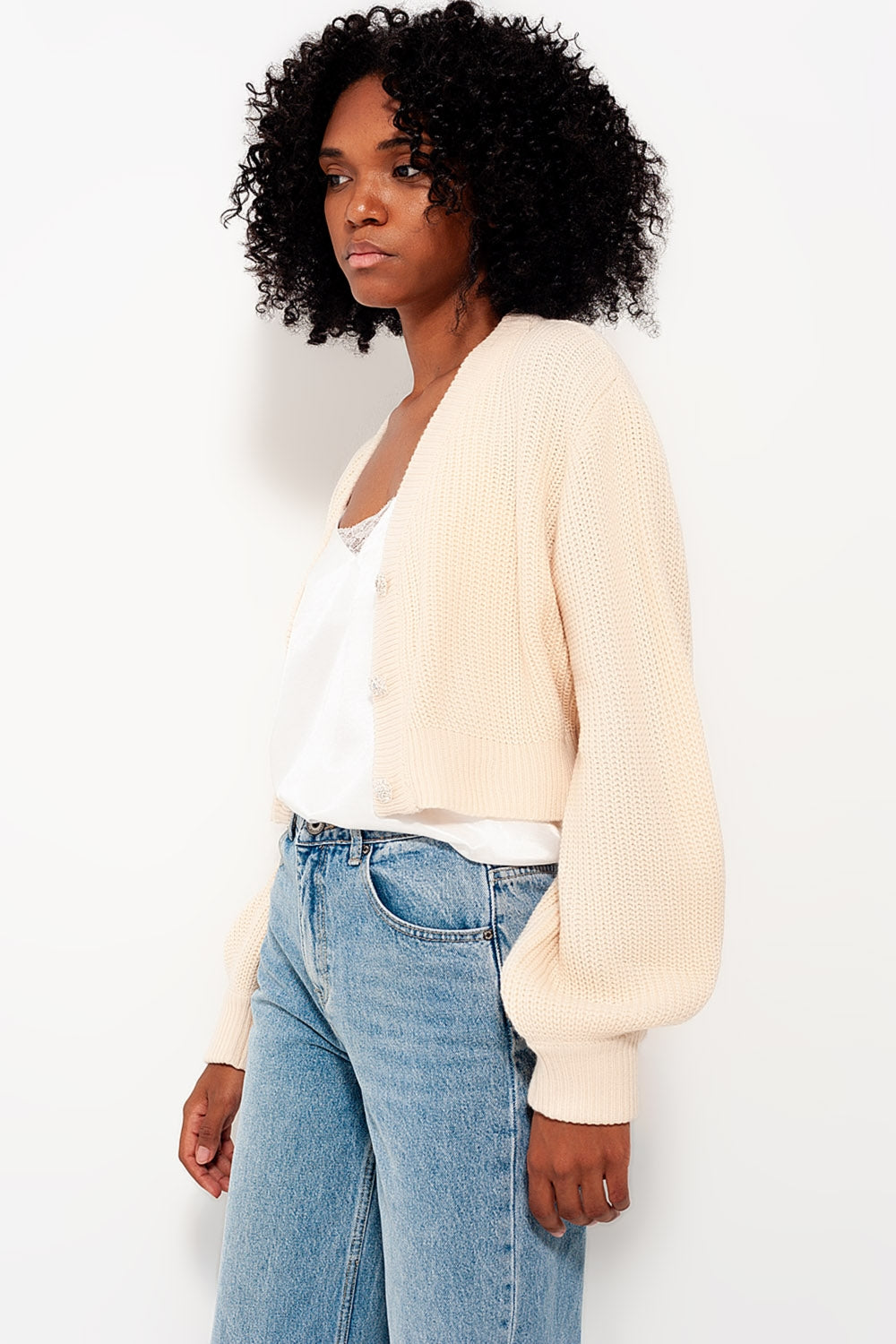 Cardigan à Boutons Bijoux