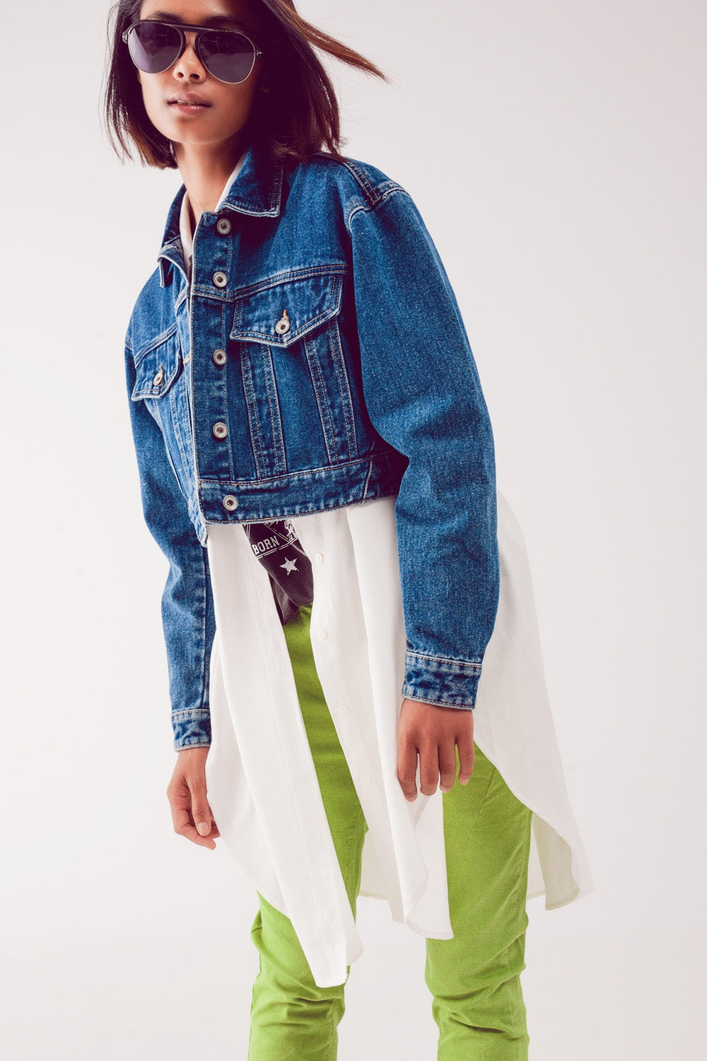 Veste Cropped en Denim
