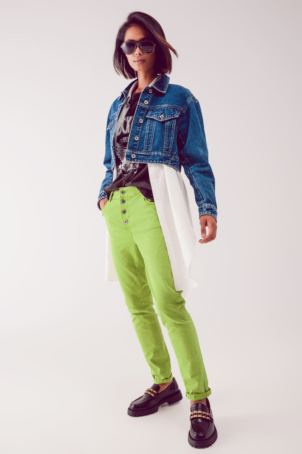 Veste Cropped en Denim