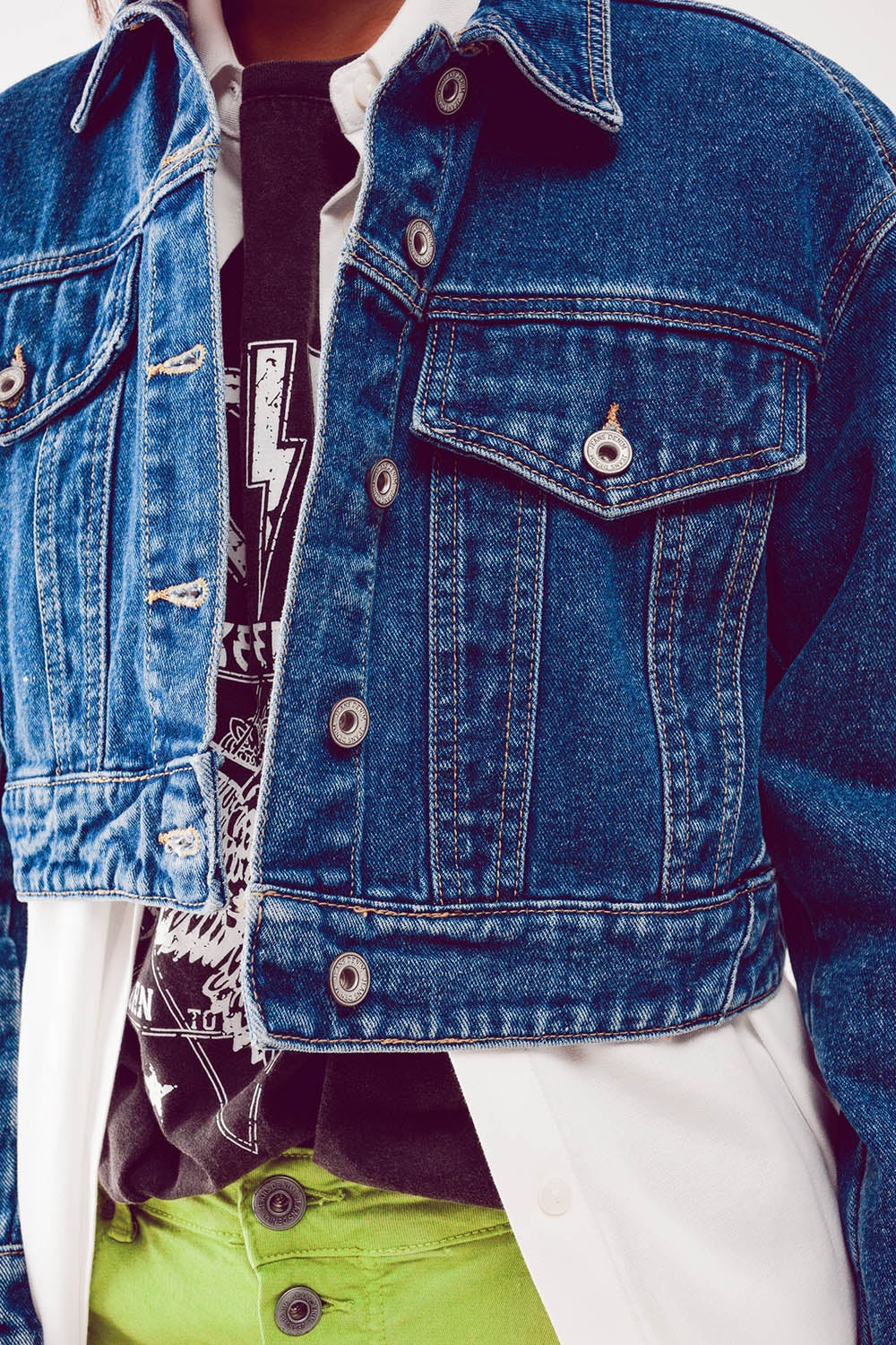 Veste Cropped en Denim