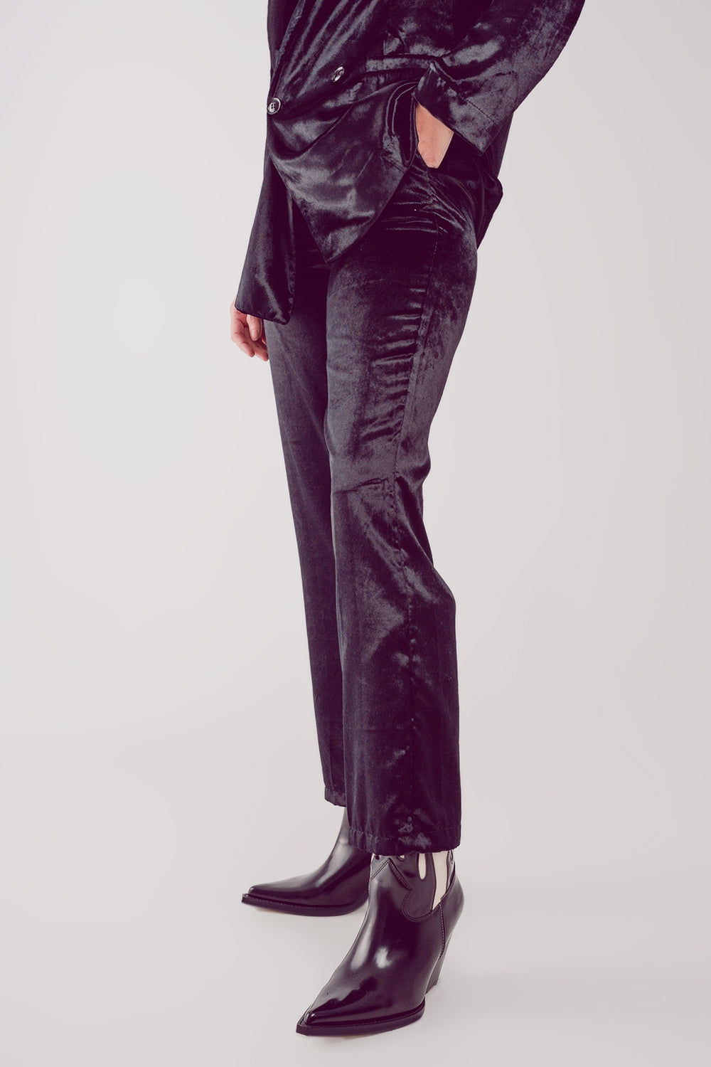 Pantalons en Velours Droit
