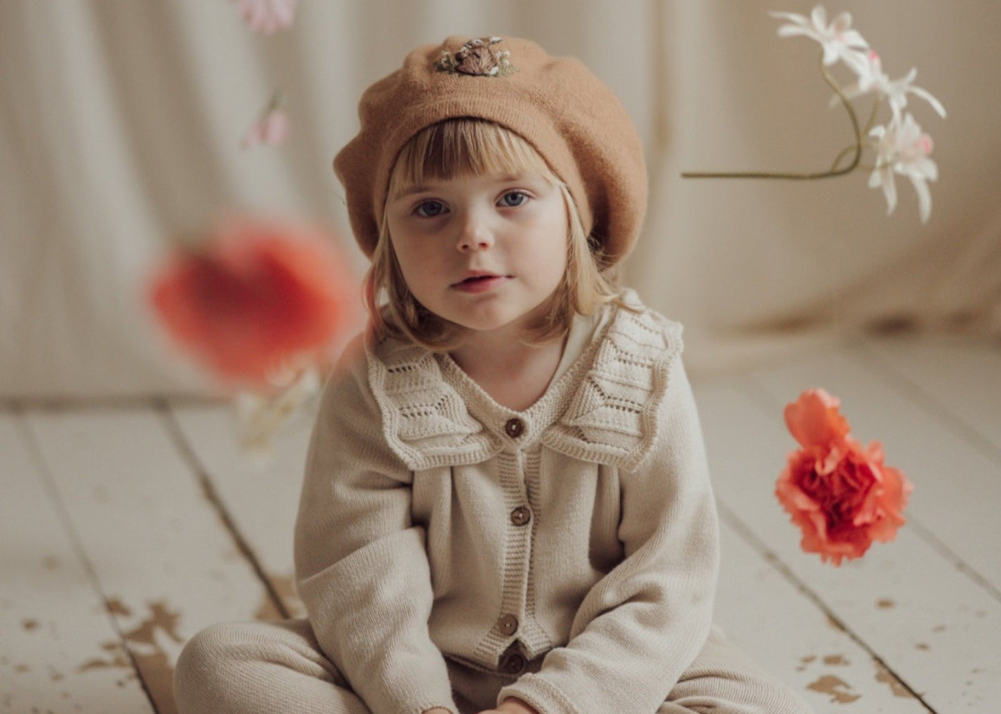 Cardigan beige pour fille