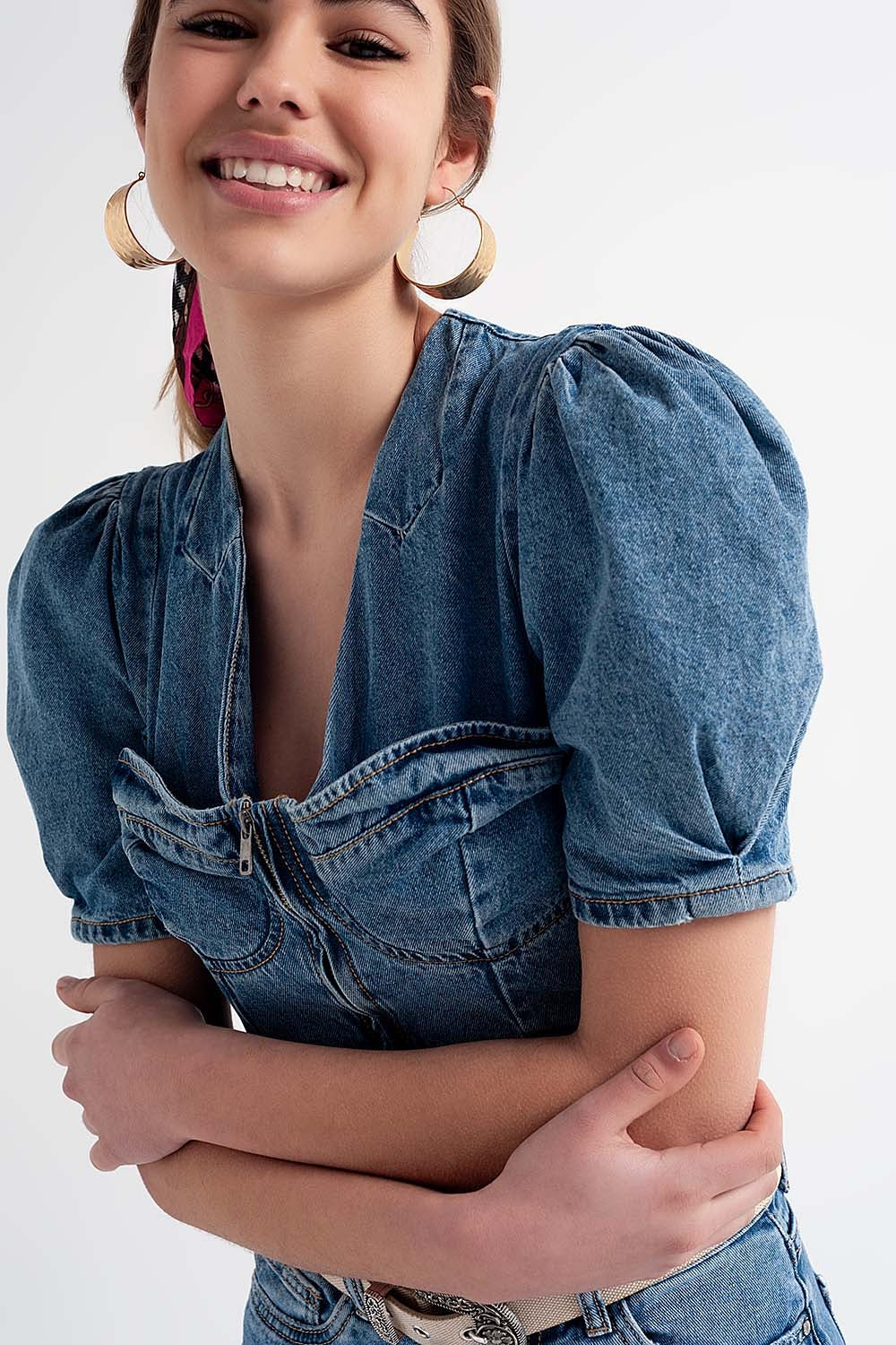 Top Court en Denim