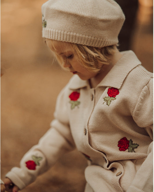 Cardigan à roses pour fille