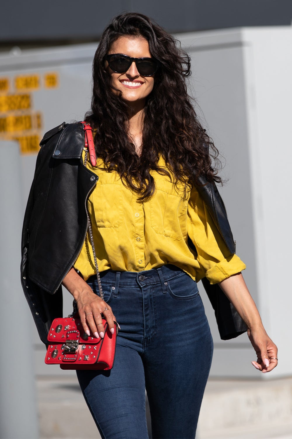 SUSU Hollywood – Sac bandoulière en Cuir Rouge