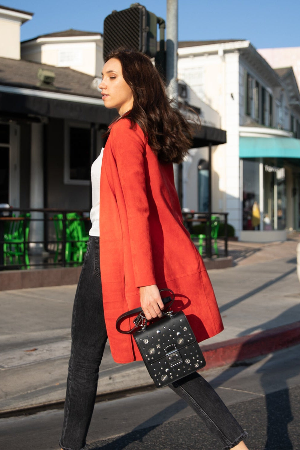 SUSU Hollywood – Sac à dos en Cuir Noir avec bandoulière amovible