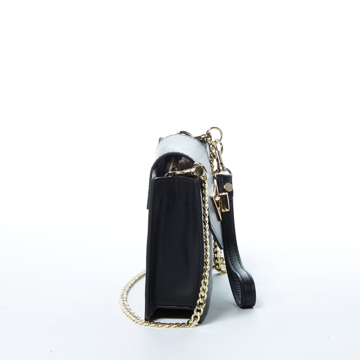 SUSU Mary Petit Sac en Cuir Noir Crossbody et Pochette
