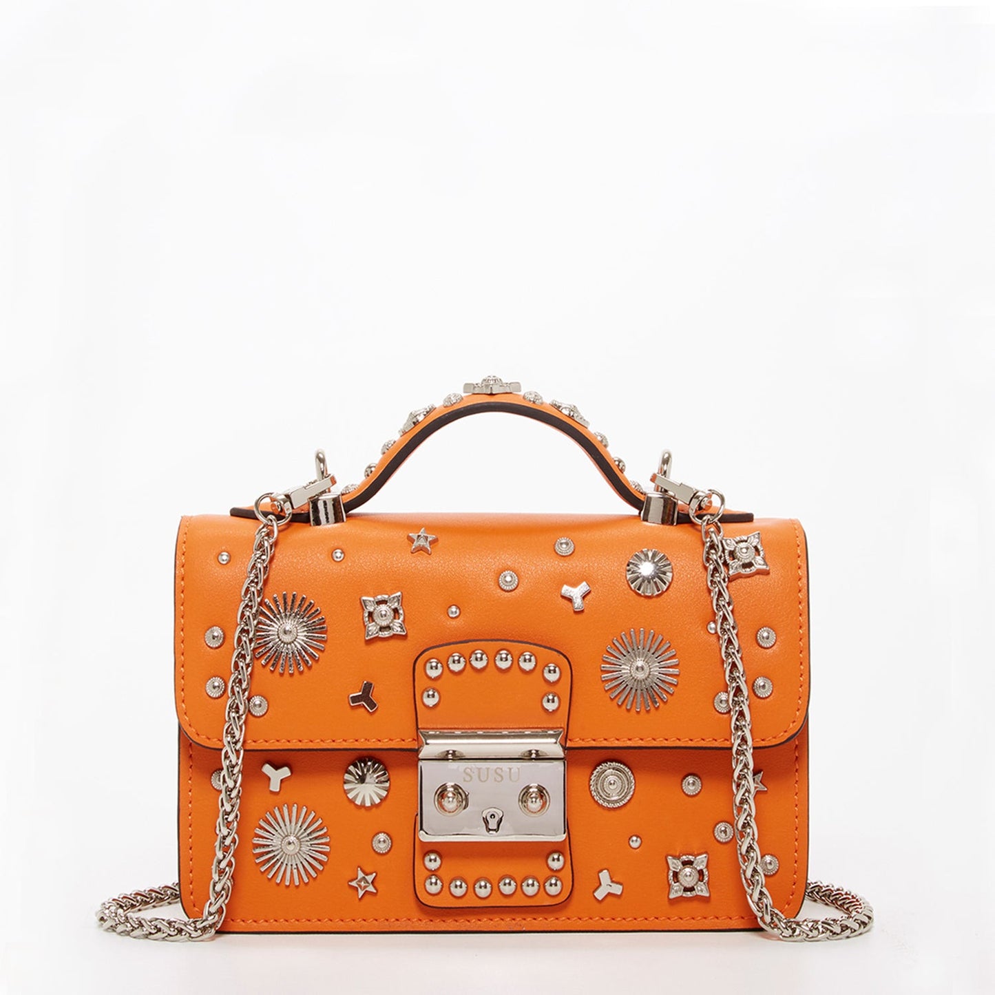 SUSU Hollywood – Sac bandoulière en Cuir Orange