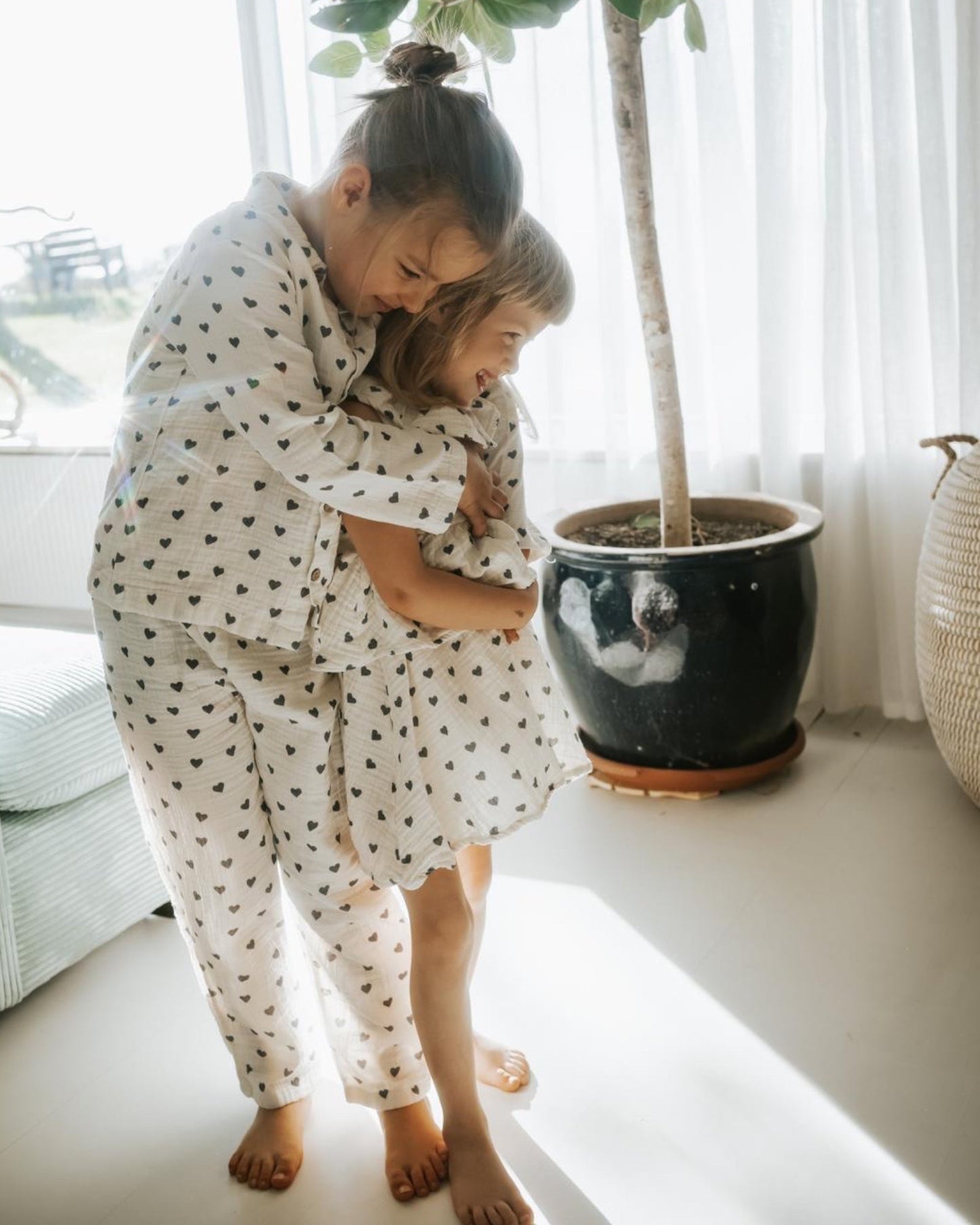 Chemise à cœurs pour fille
