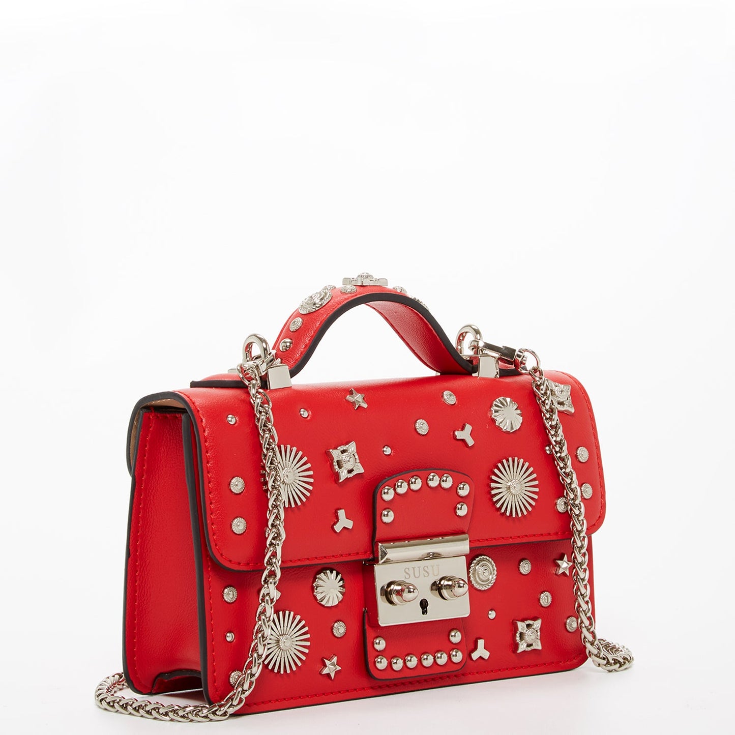 SUSU Hollywood – Sac bandoulière en Cuir Rouge