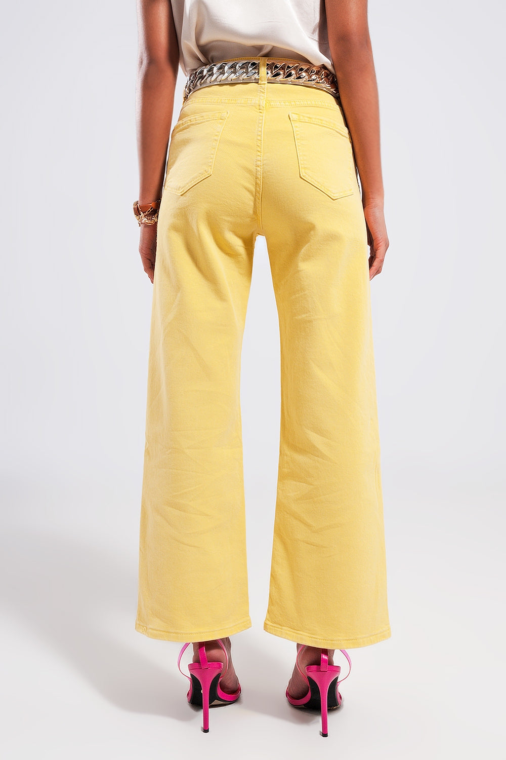 Jean Large Jaune Vif