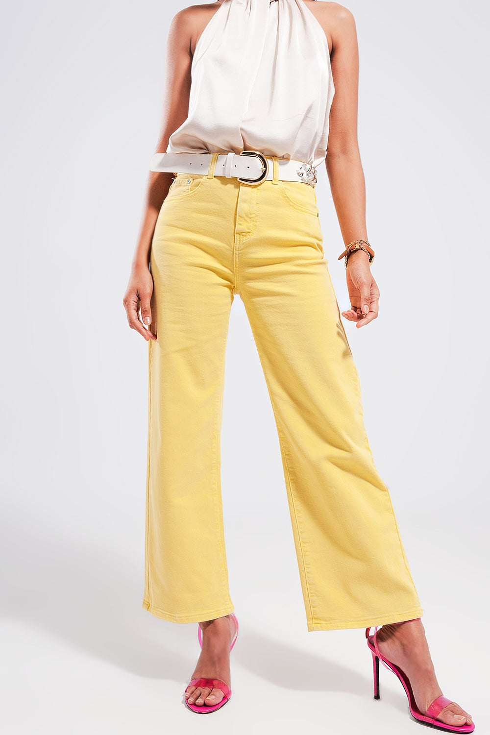 Jean Large Jaune Vif
