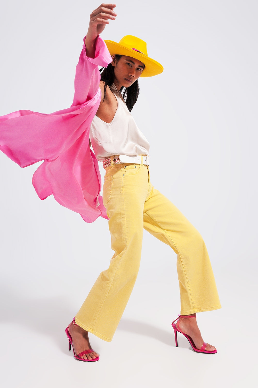 Jean Large Jaune Vif