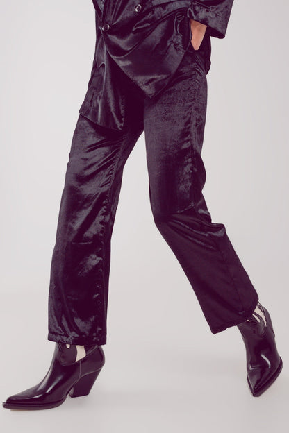 Pantalons en Velours Droit