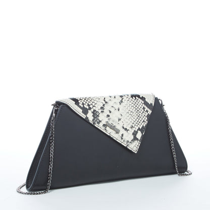SUSU Angelica – Sac à main en Cuir noir imprimé Python