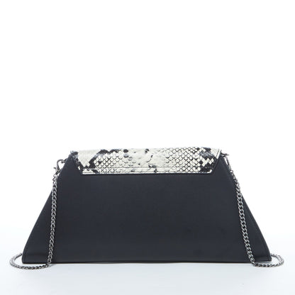 SUSU Angelica – Sac à main en Cuir noir imprimé Python