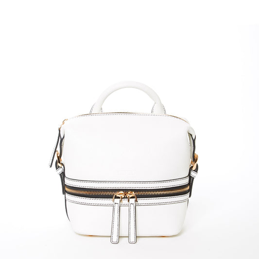 SUSU Ashley – Sac à dos en Cuir Blanc 3-en-1