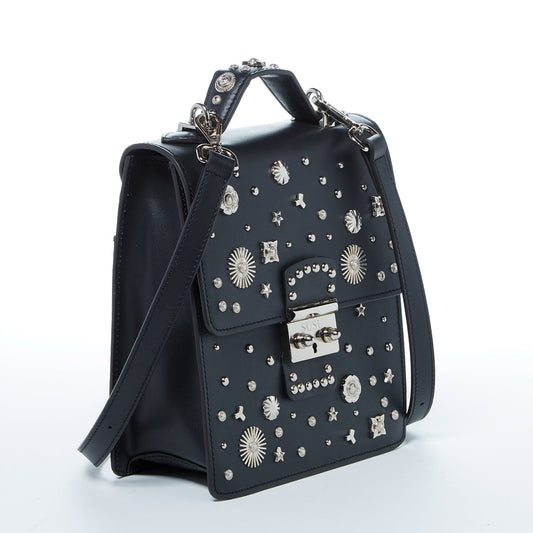 SUSU Hollywood – Sac à dos en Cuir Noir avec bandoulière amovible