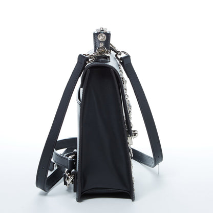 SUSU Hollywood – Sac à dos en Cuir Noir avec bandoulière amovible