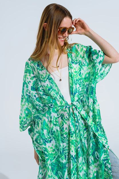 Kimono Long Vert Vibrant