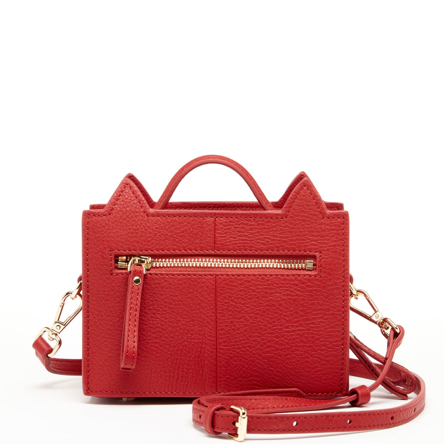 SUSU Sac ludique en Cuir Rouge Chat