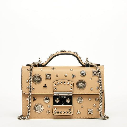 SUSU Hollywood – Sac bandoulière en Cuir Beige