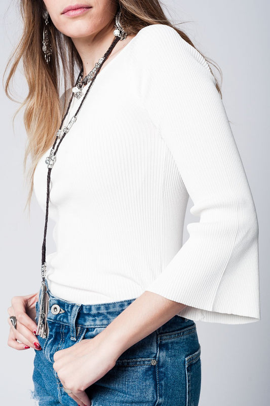 Three-Quarter Sleeve Sweater