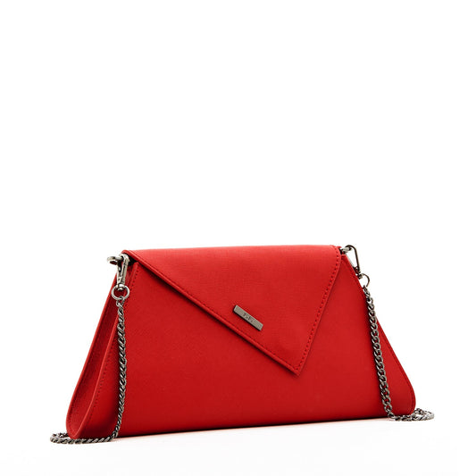 SUSU Angelica – Sac à main en Cuir Saffiano Rouge