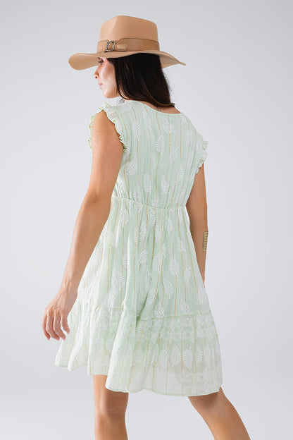 Delicate Dress with Gold Sequins