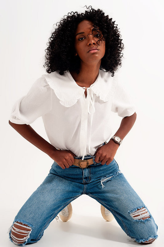 Blouse à Col Ample