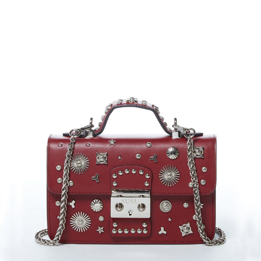 SUSU Hollywood – Sac bandoulière en Cuir Bordeaux